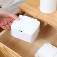 thumbnail image 6 of 15% OFF CLEARANCE! Modern Square Bathroom Vanity Countertop Storage Organizer Canister Jar for Cotton Swabs, Rounds, Balls, Makeup Sponges, Bath Salts, 6 of 6