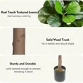 thumbnail image 4 of ShadeMart 71" Faux Fiddle Leaf Fig Tree - Realistic Texture, Indoor/Outdoor Decor for Home & Office, 4 of 5