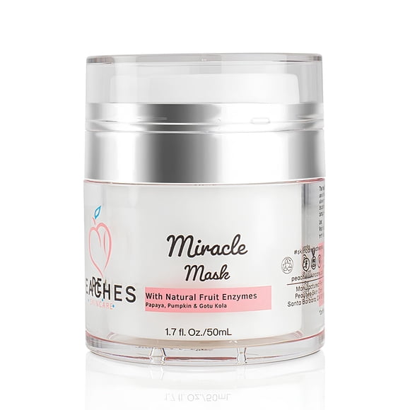 Peaches Skin Care Mascarilla facial milagrosa para la piel (1.7 oz) - Mascarillas faciales para el cuidado de la piel con cera de abejas, aceite de aguacate, calabaza y más - Mascarillas faciales hidr