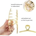 thumbnail image 3 of Long Claw Clips for Women Thick Hair 5.1" Big Metal Gold Hair Clips for Girls Large Hair Accessories 3 Pcs, 3 of 5