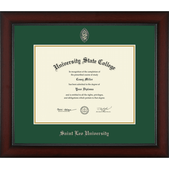 Saint Leo University Diploma Frame, Document Size 11" x 8.5"