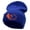 Royal, variant on Basketball Dribble Embroidered 12 Inch Long Knitted Beanie - Black OSFM
