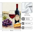 thumbnail image 3 of 2 Pcs Funny Kitchen Towels,Wine Grapes Cheese Microfiber Dish Towels,Kitchen Tea Towels,Kitchen Towel Set (18" X 26"), 3 of 3
