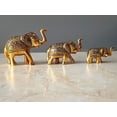 thumbnail image 3 of Metal Trunk Up Elephant Family Statue Showpiece Figurine Fengshui Vastu Lucky,Set of 3, 3 of 6