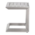 thumbnail image 3 of Pangea Home Table d'Appoint Patio Moderne en Aluminium en Argent Anodisé, 3 of 5