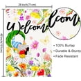 thumbnail image 2 of Spring Flag, Hello Spring Flags for Outdoors 28 x 40 Double Sided, Welcome Spring Gnome with Flowers Blossoms Burlap House Flag Seasonal Signs Banners for Outside Lawn Garden, 2 of 6
