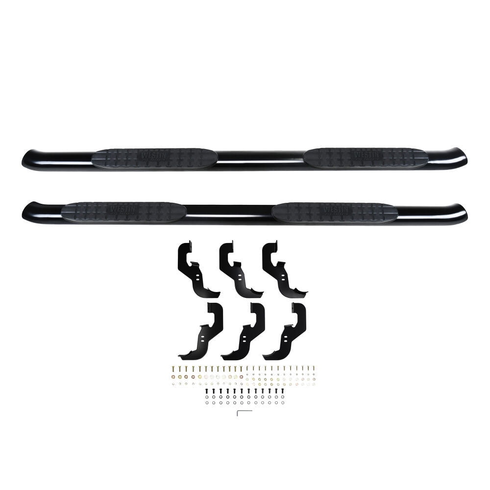 Westin 21-24135 PRO TRAXX 4" Oval Nerf Step Bars - Black Powdercoat Finish Fits select: 2021-2023 CHEVROLET SILVERADO, 2019-2023 GMC SIERRA