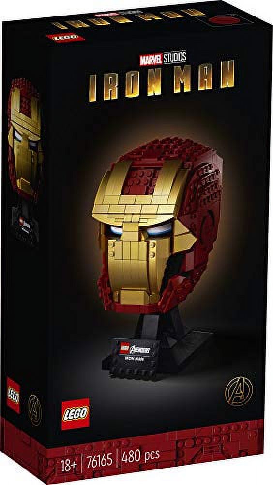 LEGO Marvel Avengers Iron Man Helmet 76165; Brick Iron Man-Mask for-Adults to Build and Display, Creative Challenge for Marvel Fans (480 Pieces) - image 5 of 8