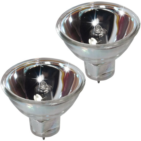 HQRP 2-Pack 12V 100W MR16 Shape GZ6.35 Bi-Pin Base Bulb for Elmo VP-D100 ST-600 ST-800 K-100 SM