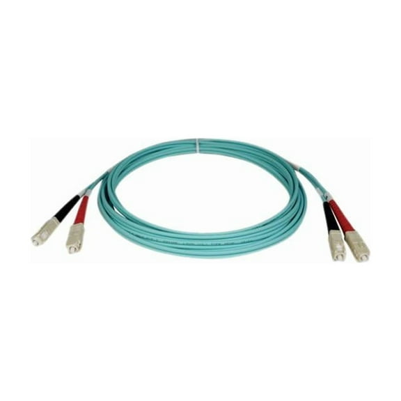 Eaton Tripp Lite Series 10Gb Duplex Multimode 50/125 OM3 LSZH Fiber Patch Cable (SC/SC) - Aqua, 15M (50 ft.) - Patch cable - SC multi-mode (M) to SC multi-mode (M) - 15 m - fiber optic - duplex - 50 / 125 micron - OM3 - aqua blue