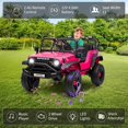 thumbnail image 3 of Lumiparty Kids Ride on Car Truck, 12V Kids Electric Vehicles Car Ride on Toy for Toddlers with Remote Control, 3 Speeds, LED Light, Music, USB for 3-6 Years, Rosy, 3 of 8