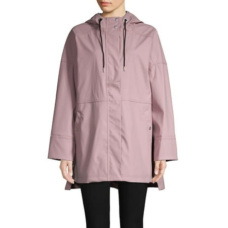 Anne Klein Wool Coat - High-Low Hooded Jacket