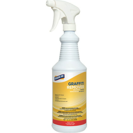 Genuine Joe Graffiti Remover - Ready-To-Use Spray - 0.25 gal (32 fl oz) - Mint Scent - 1 Each - (World's Best Graffiti Remover)