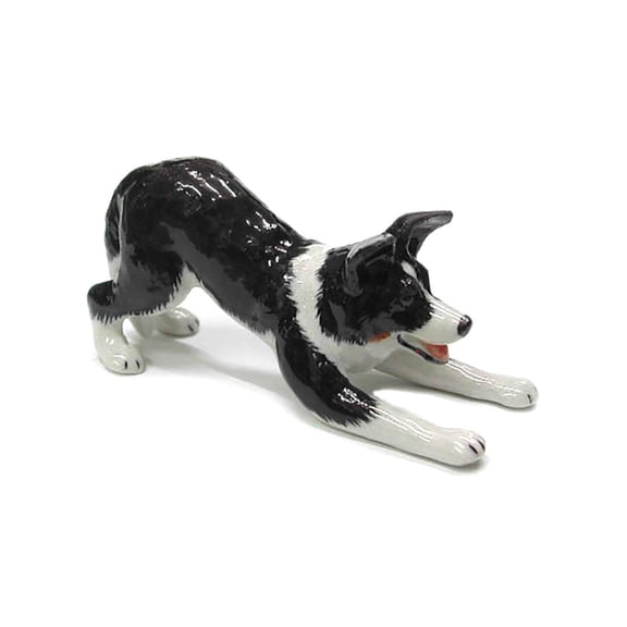 Dog - Border Collie - miniature porcelain figurine