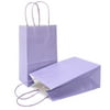 AZOWA Gift Bags Large Kraft Paper Bags with Handles (9.8 x 7.5 x 3.9 in, Light Purple, 25 Pcs)