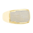 thumbnail image 1 of 0.75 Carat Round Shape White Natural Diamond Men's Wedding Band Ring 14k Gold Over Sterling Silver, 1 of 1
