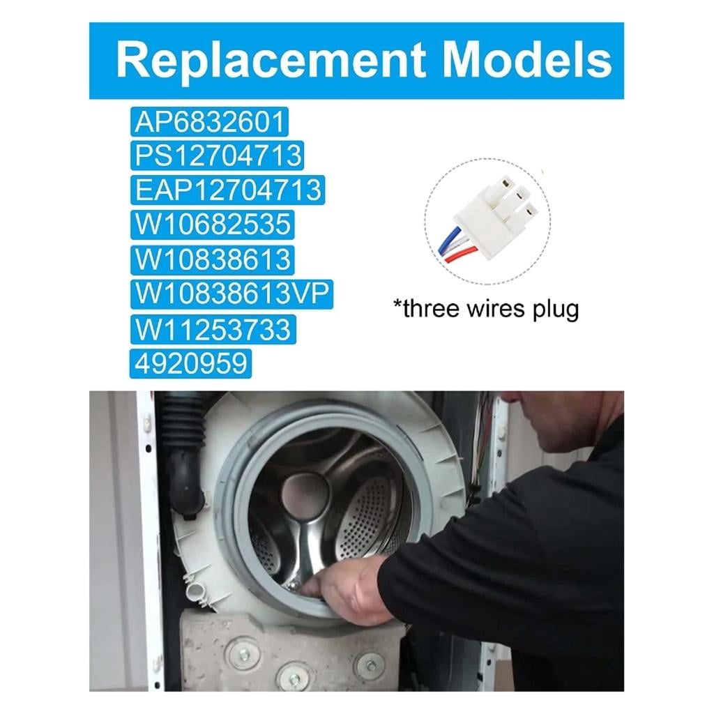 ANXPTIME Washing Machine Washer Lid Lock Switch W11253733 MVWX655DW1 W10838613 ATW4675EW0