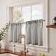 thumbnail image 2 of Cortinas Jinchan de lino para cocina, 60 cm de longitud, a rayas, 2 paneles, 2 of 9