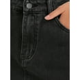 thumbnail image 5 of INSPIRE CHIC Women's Skirt Jean High Waist A-Line Thigh Split Midi Denim Skirt L Black, 5 of 6