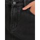 thumbnail image 5 of Falda de mezclilla de mujer INSPIRE CHIC, cintura alta, corte en A, abertura hasta el muslo, longitud midi, 2XL, negra, 5 of 6