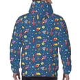 thumbnail image 3 of Bingfone Cosmos Rockets Men's Drawstring Hoodie Long Sleeve Pocket Sweatshirts-XX-Large, 3 of 6