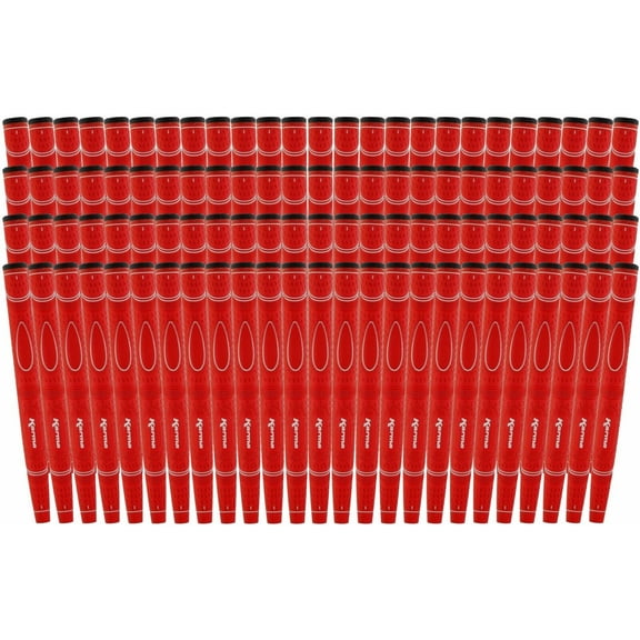 100 Pack Karma Red Dual Touch Midsize Putter Grip
