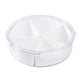 thumbnail image 1 of Bandeja Para Servir Aperitivos De Cuatro Compartimentos Plato De Fruta Transparente Recipiente De Almacenamiento De Dulces De Plástico Multiusos Con Tapa Para Aperitivos De Frutas Dulces Sweethay HA028041-02, 1 of 7