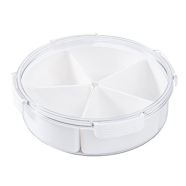 Bandeja Para Servir Aperitivos De Cuatro Compartimentos Plato De Fruta Transparente Recipiente De Almacenamiento De Dulces De Plástico Multiusos Con Tapa Para Aperitivos De Frutas Dulces Sweethay HA028041-02