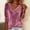 Pink, variant on Women's Velvet Cowl Neck 3/4 Sleeve Blouse Elegant Draped Front Casual Party Top