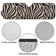thumbnail image 6 of Uorisanigo Windshield Sun Shade for 2007-2024 Wrangler Rubicon Sahara TJ JK JKU 2 & 4 Door, Beige Zebra Stripe Window Sun Visor for UV Rays & Heat Protection, Windshield Sunshade, 6 of 7