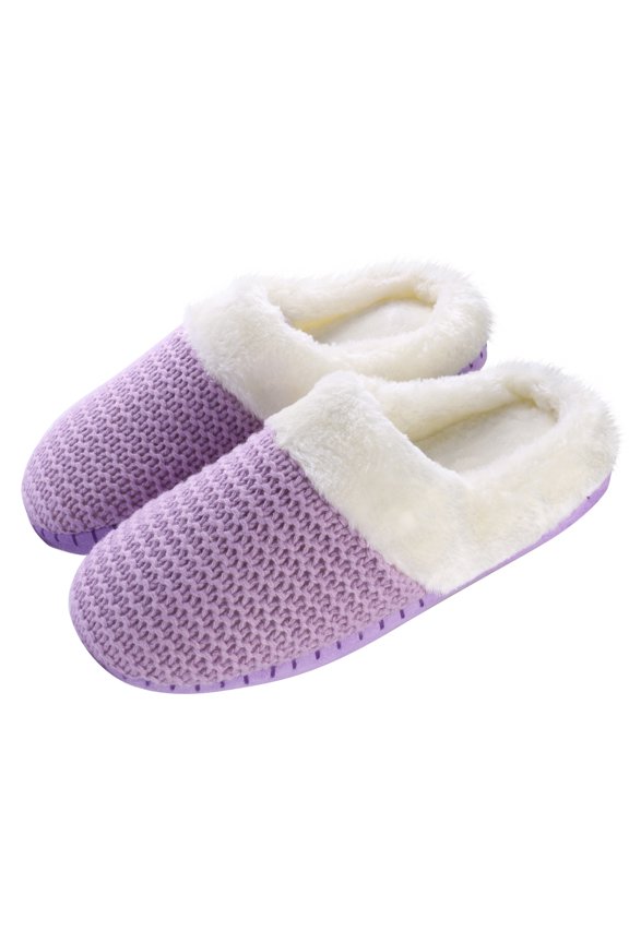 Weave Knit Women's Slip-on Indoor Home Slippers
