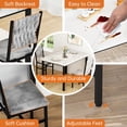 thumbnail image 5 of Lamerge 2-Piece Dining Set, Modern Kitchen Dining Set, featuring two dining chairs with goose-down cushions and a small dining table; perfect for kitchens, apartments, and dining rooms; white, 5 of 6