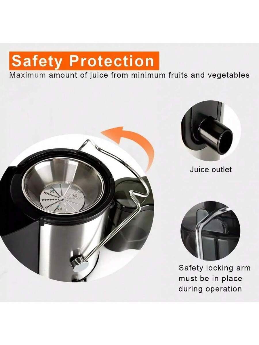 800W Electric Juicer Fruit Vegetable Blender Juice Extractor Citrus Machine New