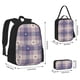 thumbnail image 2 of Disketp Heart Check Plaid Mochila Estampada de Gran Capacidad con Lonchera y Estuche, Set de 3 Piezas para Estudiantes, 2 of 7