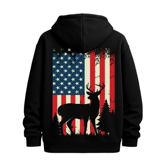 USA Deer Flag graphic hoodies flag men sweater hoodie black Clothing For Autumn Winter comfortable bang Original Unisex Shirt Graphic Tee tshirts Casual Unisex Shirt Cotton tshirts