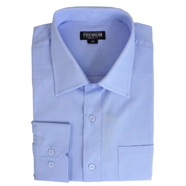 GBH - Men's 100% Cotton Long Sleeve Casual Dress Shirts - Walmart.com ...