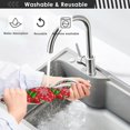 thumbnail image 6 of Coolnut Christmas Elves Trees Sink Splash Guard for Faucet 2 Packs Faucet Absorbent Mats, Snowflakes Gifts Faucet Handle Drip Catcher Quickly Drying Mat for Kitchen Counter Bathroom, 30"x5.5", 6 of 7
