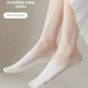 thumbnail image 4 of Pantuflas finas de algodón de verano para mujer, calcetines invisibles antideslizantes de seda helada que se pueden cortar, base de algodón puro para un estilo cómodo, 4 of 4