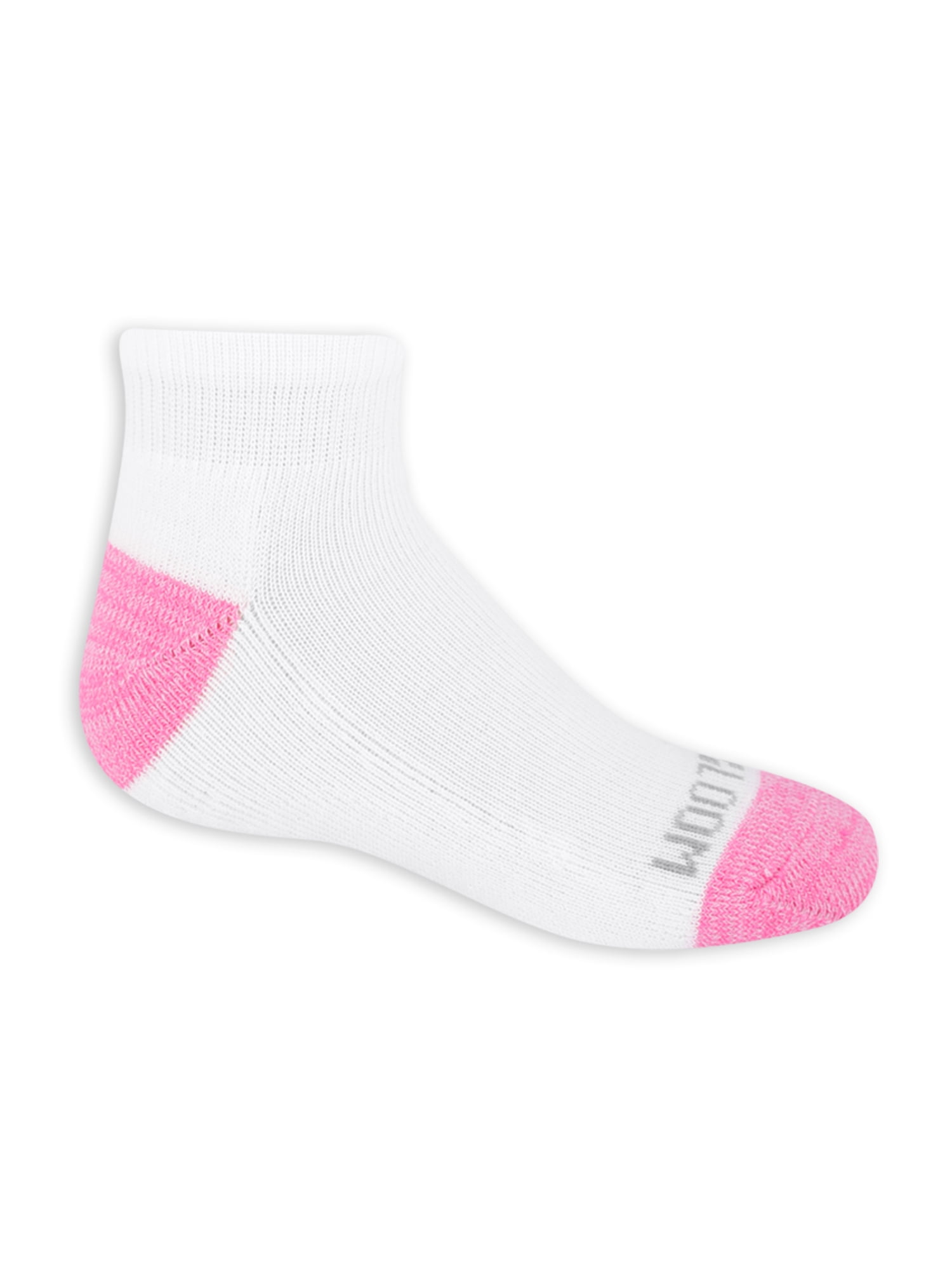 Fruit of the Loom Girls Cushion Ankle Socks, 10-Pack