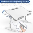 thumbnail image 4 of UTAH-Besign LT05 Adjustable Laptop Table, Lap Desk, Portable Standing Bed Desk, Foldable Sofa Breakfast Tray, Notebook Computer Stand for Reading and Writing (White), 4 of 4