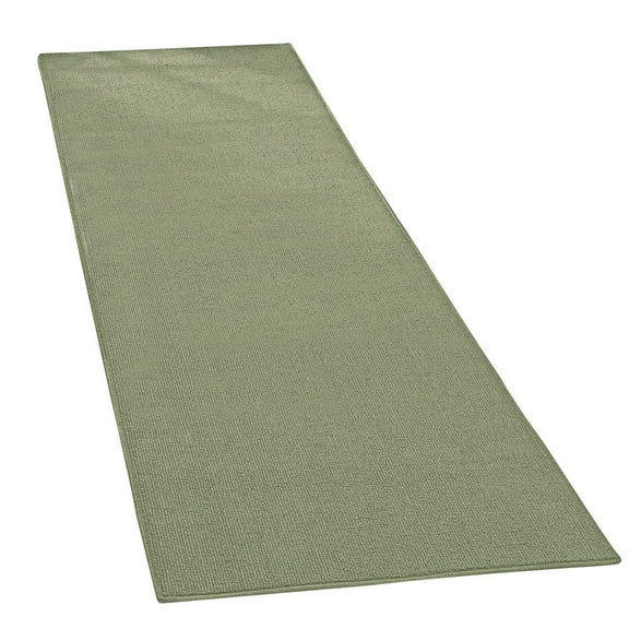 Collections Etc Extra-Wide and Extra-Long Skid-Resistant Floor Runner Rug for High-Traffic Flooring Areas, Including Entryways, Hallways, Foyers and Kitchens, Sage, 28" X 60"