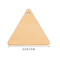 thumbnail image 2 of 100pcs DIY Triangle Slices with Hole Pendant Wooden Pieces Unfinished Cutouts, 2 of 3