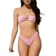 thumbnail image 2 of Traje de baño de 2 piezas para mujer, trajes de baño para mujer, traje de baño bikini de estilo dividido de color liso casual y a la moda para mujer con tirantes., 2 of 7