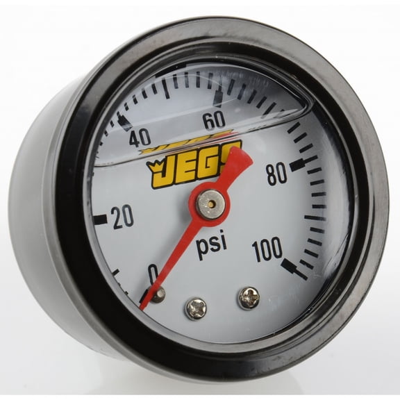 JEGS Fuel Pressure Gauge 1 1/2 in. Diameter [Liquid Filled]