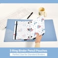 thumbnail image 5 of Pencil Pouch for 3 Ring Binder Binder Pencil Case One SizeX2 Starry Coastal Sailboat Repeat, 5 of 6