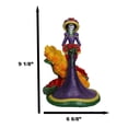 thumbnail image 2 of Sugar Skull Day of The Dead Lady Catrina Roses And Florals Wine Holder Figurine, 2 of 8