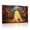 B, variant on XaaKee Canvas Wall Art UFO Ghost Cat Mystic Abduction Soft Brushwork Twilight Blue Painting Canvas Art Prints Wall Art Inner Framed 18*12Inch