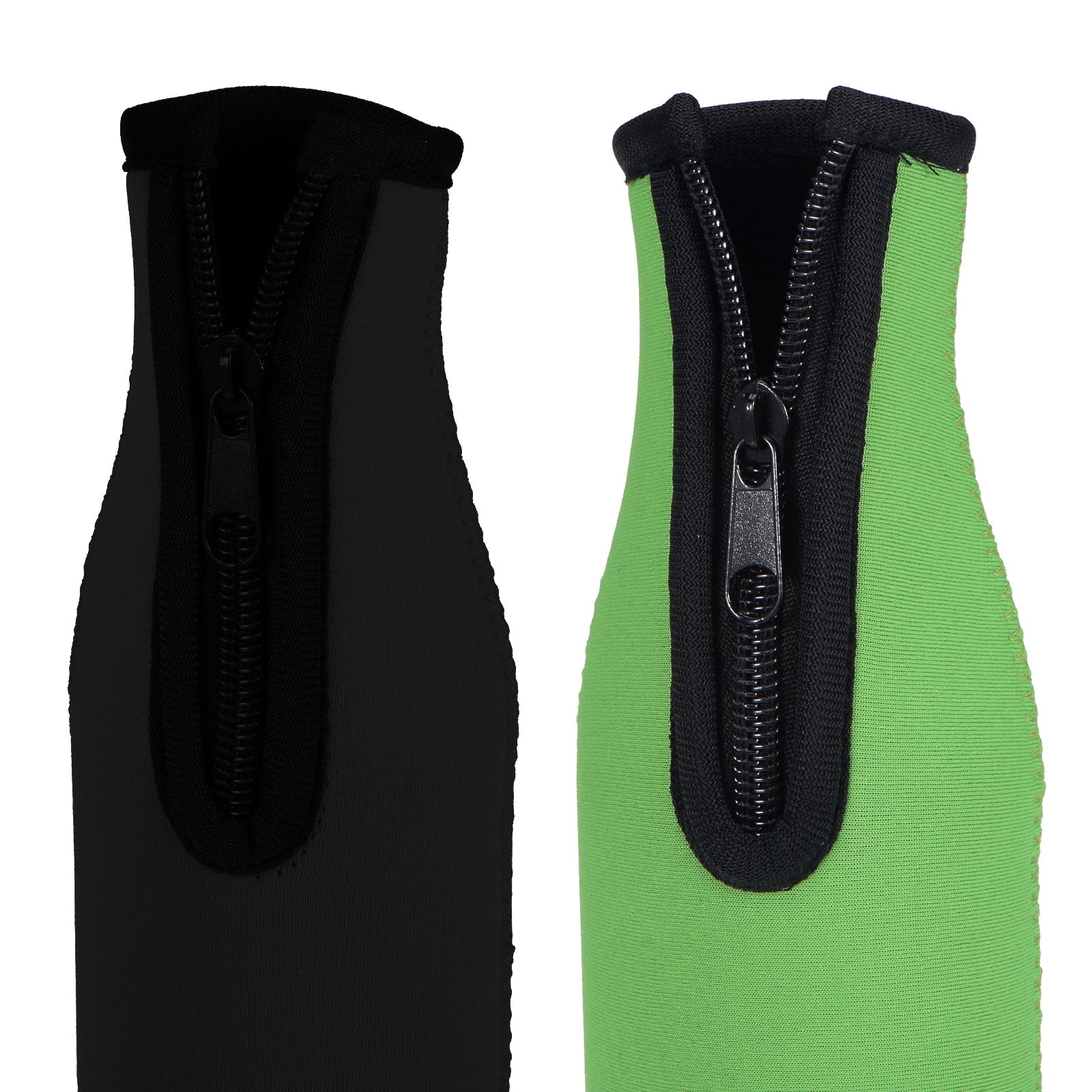 Unique Bargains Beer Bottle Sleeves Collapsible Neoprene Covers Black Green