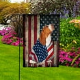 thumbnail image 2 of American Flag with Basset Hound Dog stand under the cross Patriot Patriotic 4th of july Garden Flag, Double-Sided Decorative Outdoor Flag, Patriotic Polyester Yard Flag 12 x 18 in, 2 of 5