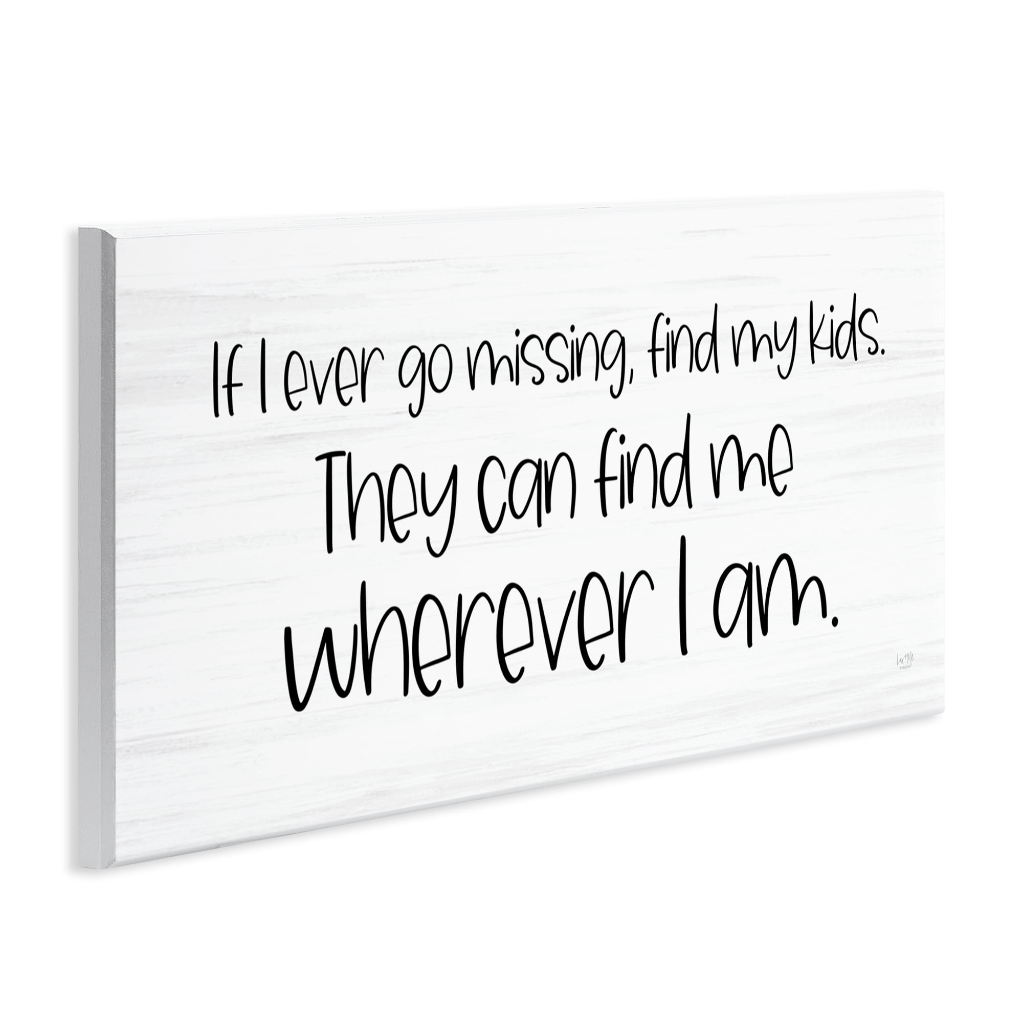 Stupell Industries My Kids Can Find Me Text & Numbers Painting Unframed Art Print Wall Art, 17 x 7